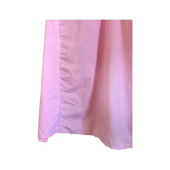 Vintage Baby Pink Hand Embroidered Vintage 1970s Floral Maxi Dress - Picture 8 of 10